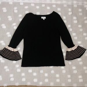 Womens black sweater with cute sleeves